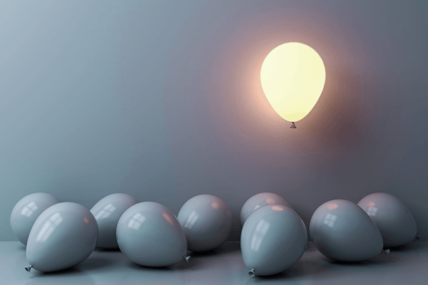 Unique Idea Concept Ballon Looking Like A Lightbulb